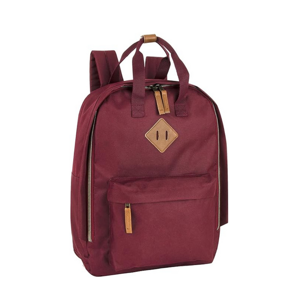 Summit Ridge Laptop Backpack with Padded Back (Burgundy)