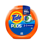 Paquetes de detergente líquido para ropa Tide Pods de 42 unidades