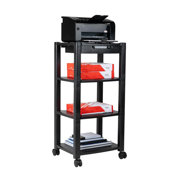 Mind Reader 4-Shelf Printer Cart Stand (17.32" L x 13.39" W x 34.72" H)