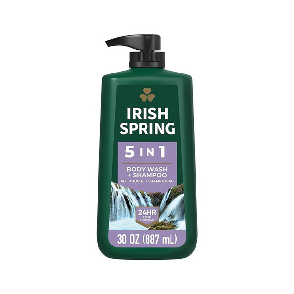 Irish Spring 5 in 1 Body Wash for Men (30 Oz Pump)