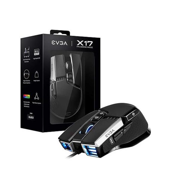 EVGA X17 Ergonomic Wired LED Optical Gaming Mouse