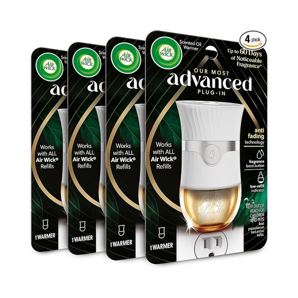 Paquete de 4 calentadores de aceite perfumado enchufables avanzados Air Wick