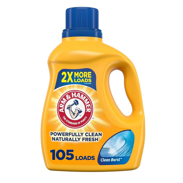 Detergente líquido para ropa Arm &amp; Hammer Clean Burst, 105 cargas