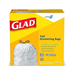 Glad ForceFlex Bolsas de basura con cordón de 13 galones, Clorox, 100 unidades