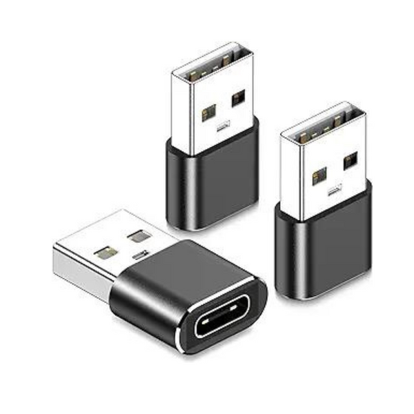 3-Pack USB to USB-C Adapter