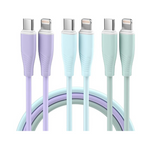 3-Pack MenoSupp 6ft USB C to iPhone Charger Lightning Cable