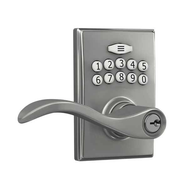 Cerradura de palanca de puerta electrónica con teclado First Secure by Schlage Presley