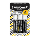 Tubo de bálsamo labial con sabor original ChapStick Classic de 3 unidades