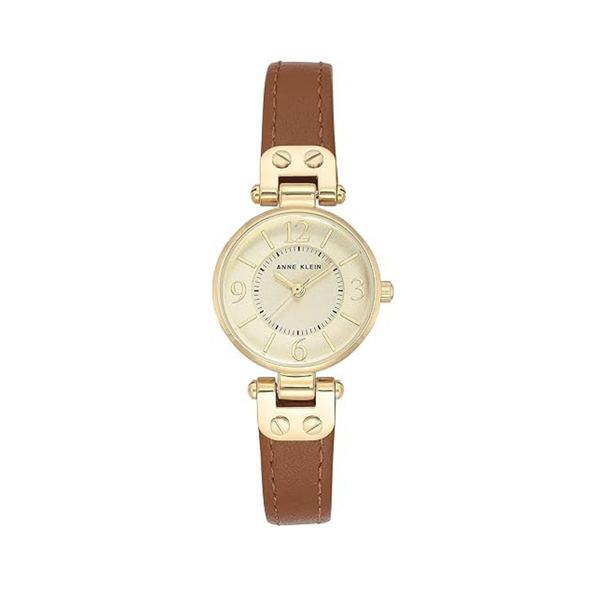 Anne Klein 10/9442 Reloj con correa de cuero para mujer