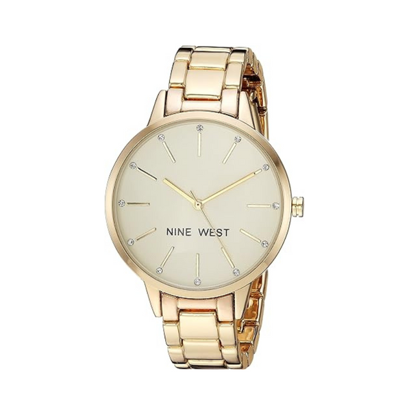 Reloj de pulsera con detalles de cristal para mujer Nine West