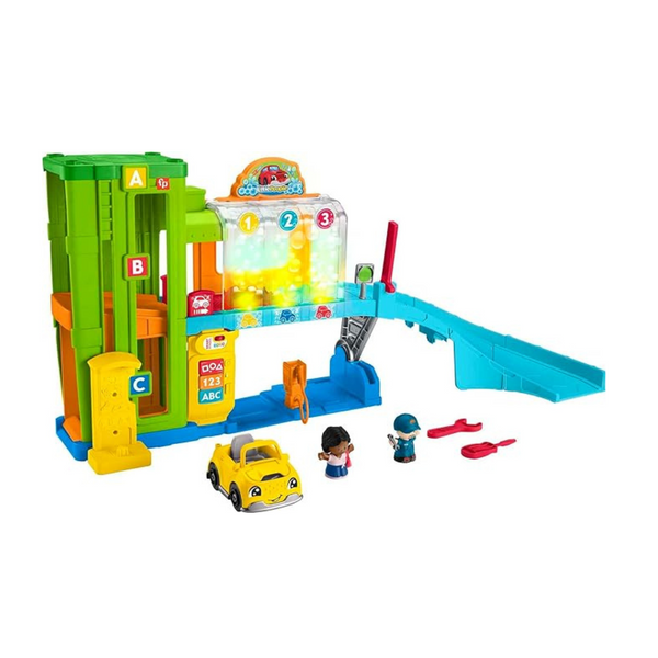 Fisher-Price Little People Juego para niños pequeños Garaje de aprendizaje iluminado