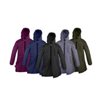 Lightweight Long Puffer Bubble Jacket With Non-Detachable Hood