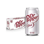 Paquete de 12 latas dietéticas de Dr Pepper de 12 oz