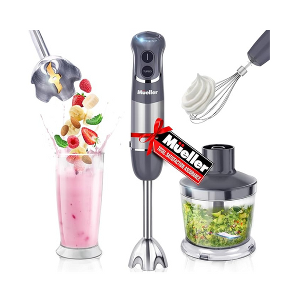 Mueller 3 in 1 Smart Stick 800W 12 Speed Blades Hand Blender