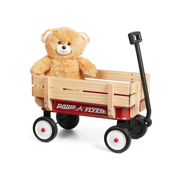 19" Radio Flyer My 1st Steel & Wood Toy Wagon w/ Teddy Bear