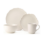 16-Piece Chateau Cream Stoneware Dinnerware Set