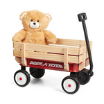 Radio Flyer My 1st Steel & Wood Toy Wagon with Teddy Bear