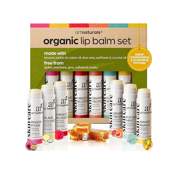 6-Pack Artnaturals Natural Organic Lip Balm