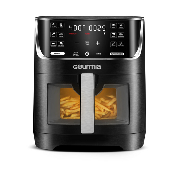 Gourmia 8 Qt Digital Window Air Fryer with 12 One-Touch Presets