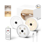 3-Pack Ezvalo Rechargeable Wireless Under Cabinet Puck Lights