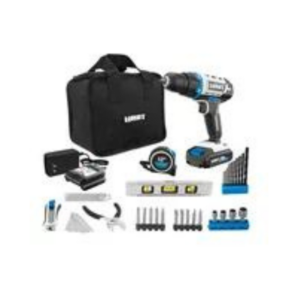 Hart 20-Volt Cordless 36-Piece Project Kit, 3/8" Drill/Driver