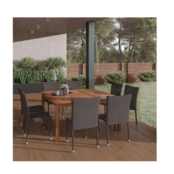 Juego de comedor para patio Amazonia Provence de 9 piezas