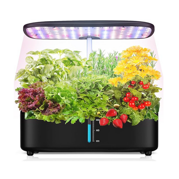 Sistema de jardín interior hidropónico Fulsren de 12 cápsulas con luces de cultivo LED