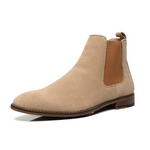 JORDI GIGO Mens Slip On Leather Chelsea Boots