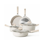 10-Piece Carote Nonstick White Granite Induction Pots & Pans Cookware Set