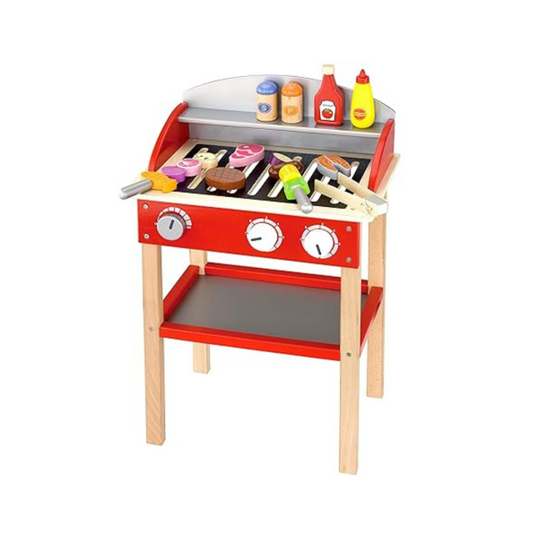 SPARK & WOW Wooden Grill Playset