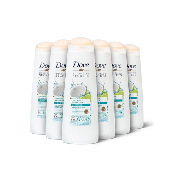 Champú hidratante Dove Nourishing Secrets de 6 unidades (12 oz)