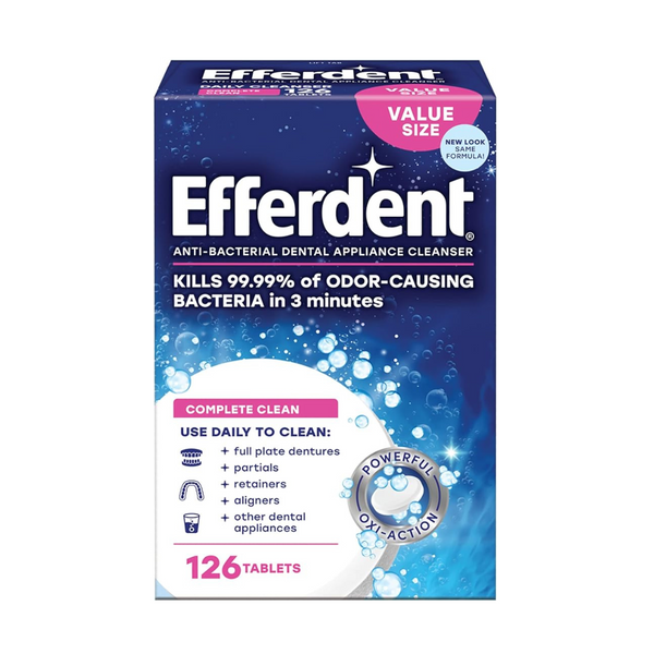 126-Count Efferdent Denture Cleanser Complete Clean Tablets