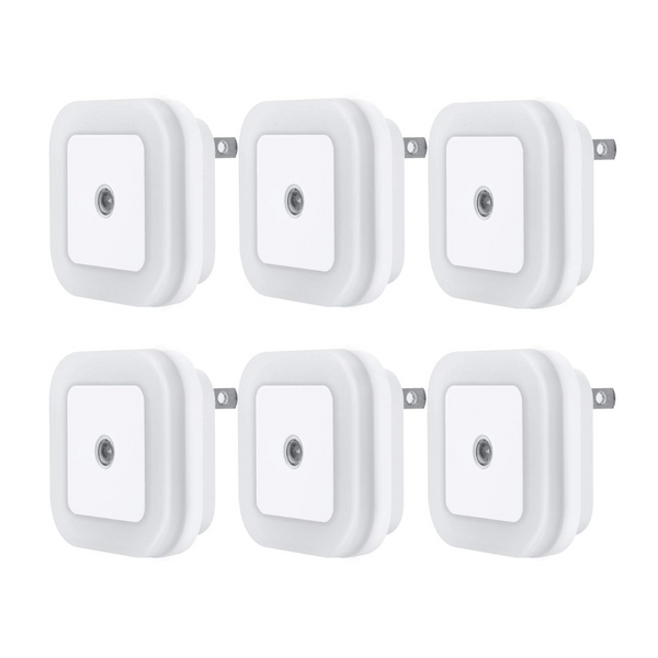 6-Pack of Plug in LED Night Lights with Smart Dusk