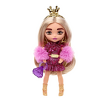 Barbie Extra Minis 5.5" Wearing Shimmery Dress & Furry Shrug Doll