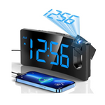 Reloj despertador de proyección digital LED curvado Goloza