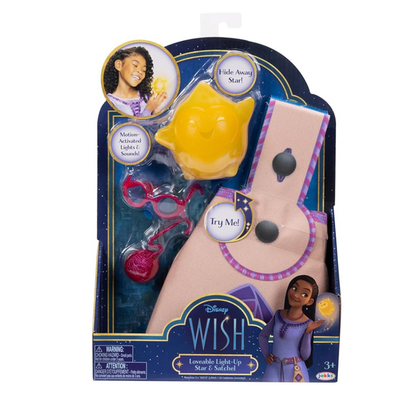 Disney's Wish Loveable Juego de rol interactivo iluminado con estrella y cartera