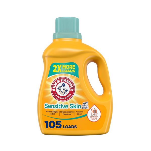 105 Loads Arm & Hammer Sensitive Skin Plus Fresh Scent Laundry Detergent