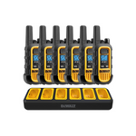 6-Pack Dewalt Heavy Duty Walkie Talkies with Gang Charger