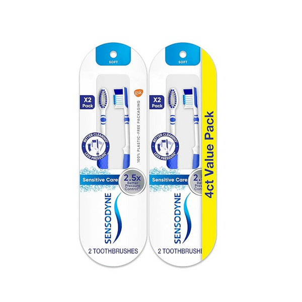 4-Count Sensodyne Sensitive Care Soft Toothbrush