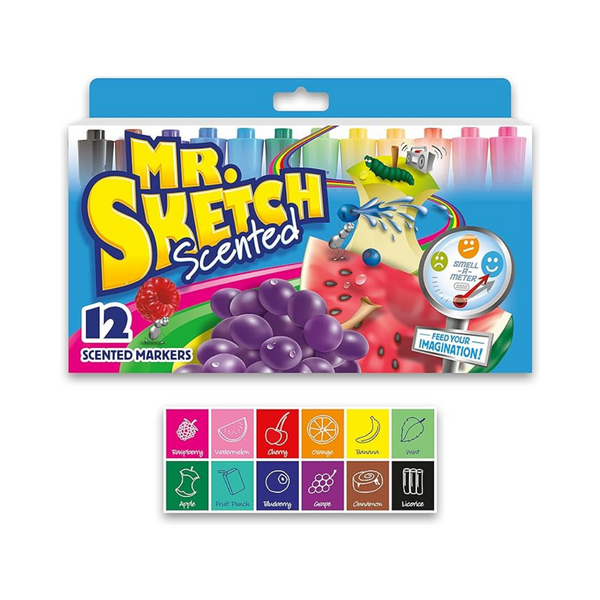 Juego de marcadores de acuarela perfumados Mr. Sketch (12 marcadores)