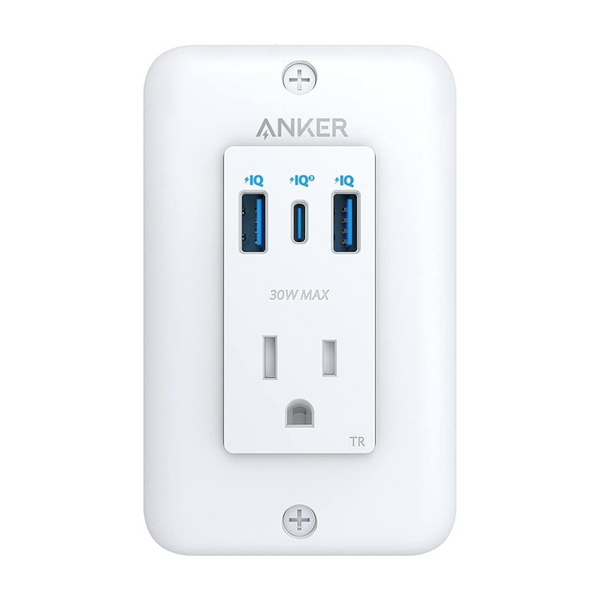 Toma de pared Anker PowerExtend USB-C con 2 puertos USB y puerto de 30 W