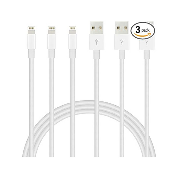 Idison 6 Ft Apple MFi Certified iPhone Charger Lightning Cables (3 Pack)