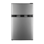 Insignia 3.0 Cu. Ft. Stainless Steel Mini Fridge with Top Freezer