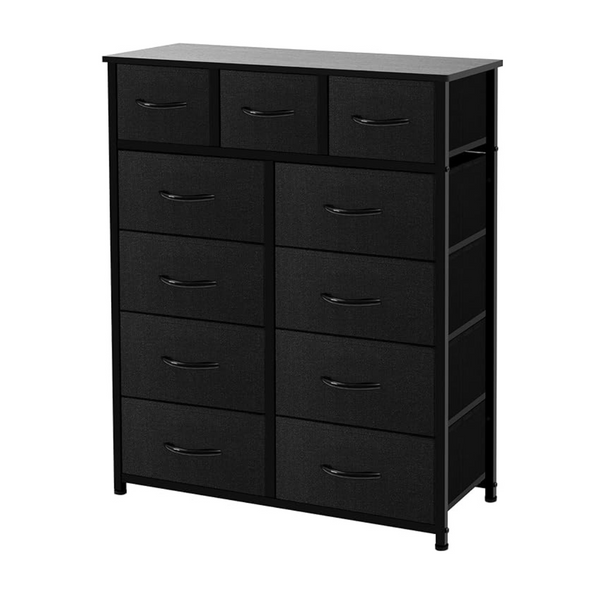 Life Concept Steel Frame Wood Top Fabric 11-Drawer Dresser