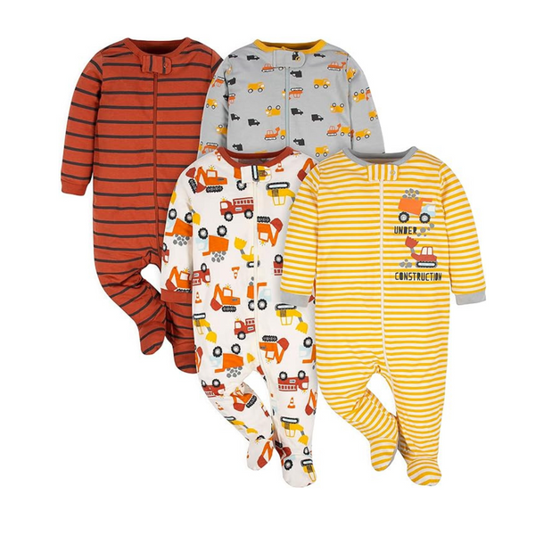 Gerber Baby Boys, paquete de 4 calcetines Sleep 'N Play