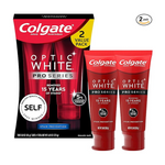 Paquete de 2 pastas dentales blanqueadoras Colgate Optic White Pro Series