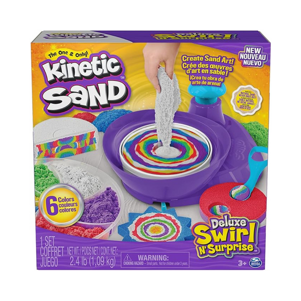 Kinetic Sand, Deluxe Swirl N’ Surprise Playset, 2.5lbs of Play Sand