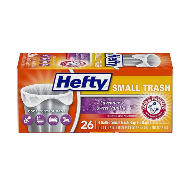 26-Count Hefty Lavender & Sweet Vanilla Scent Small Garbage Bags