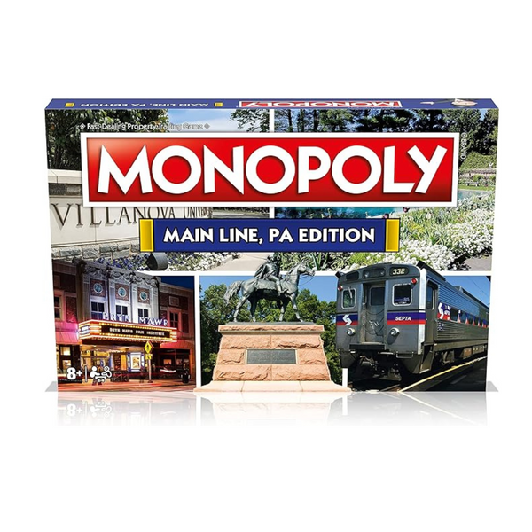 El juego de mesa familiar Monopoly de Main Line