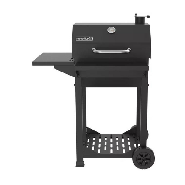 Parrilla de carrito de carbón Nexgrill de 22" con estante lateral